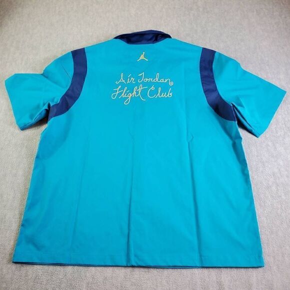 Jordan Shirt Womens Large Blue Air Colorblock Camp Loose Fit Button Up - Picture 6 of 7
